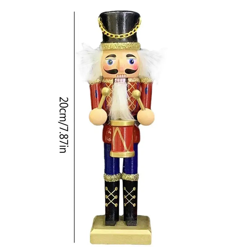 Wooden Nutcracker Christmas Decorations Soldier Figures Handmade