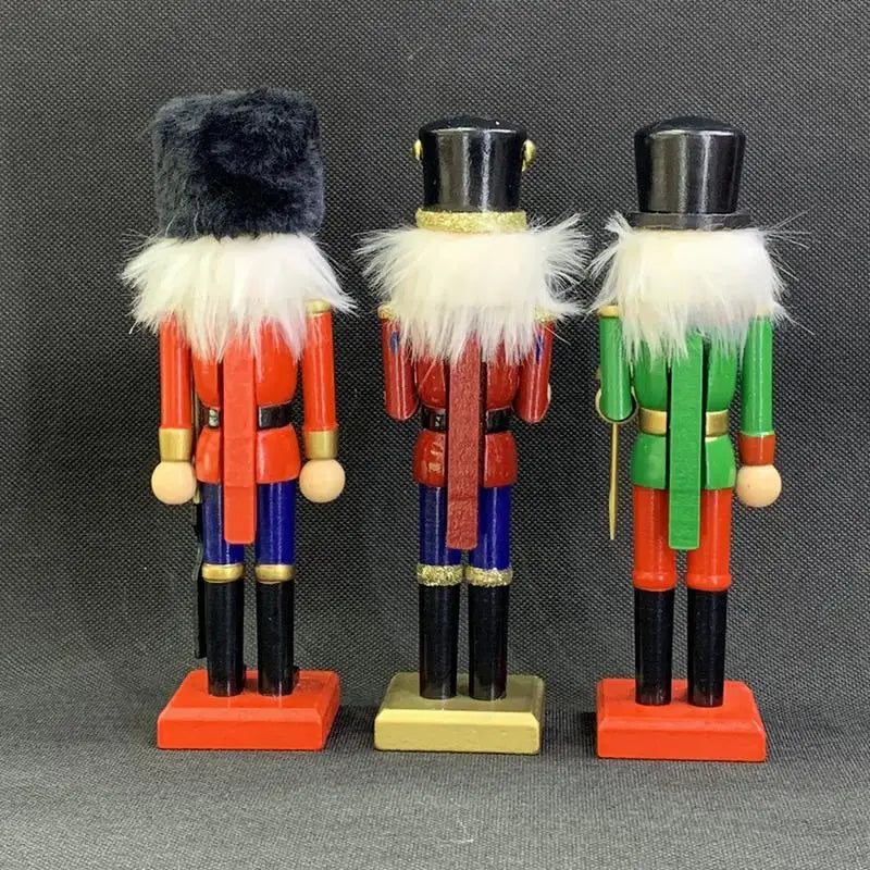 Wooden Nutcracker Christmas Decorations Soldier Figures Handmade