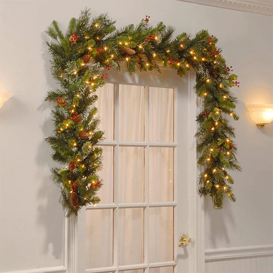 Christmas wreaths wor home xmas tree stairs door new year decoration