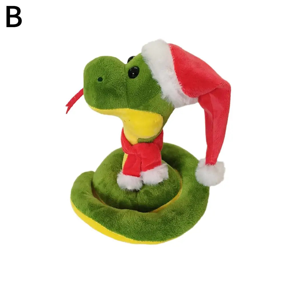 Christmas kawaii little green snake plush toy