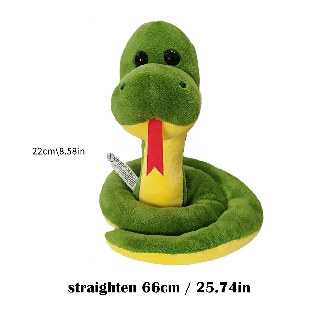 Christmas kawaii little green snake plush toy