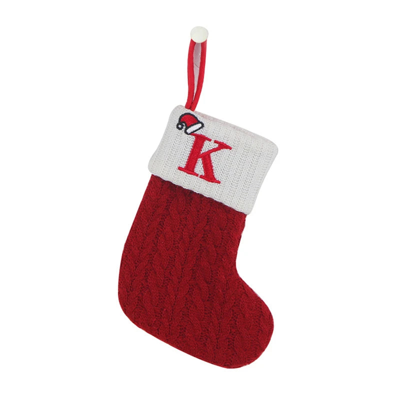 Christmas Alphabet Knitting Socks Christmas Tree Ornaments Christmas Decorations For Home