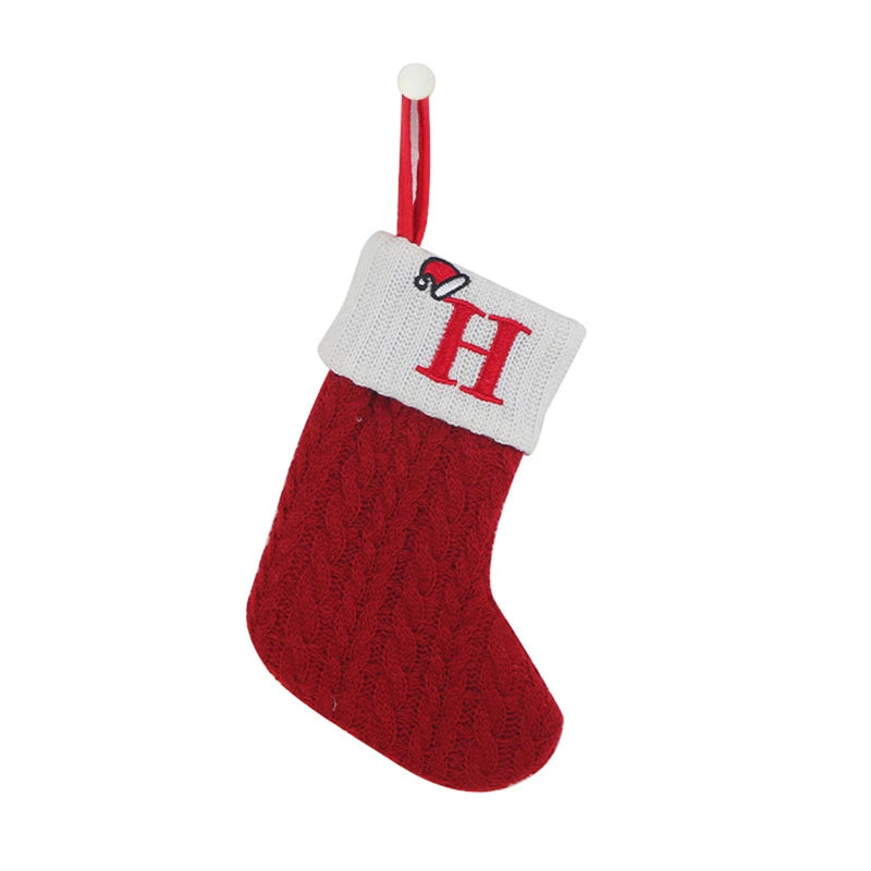 Christmas Alphabet Knitting Socks Christmas Tree Ornaments Christmas Decorations For Home