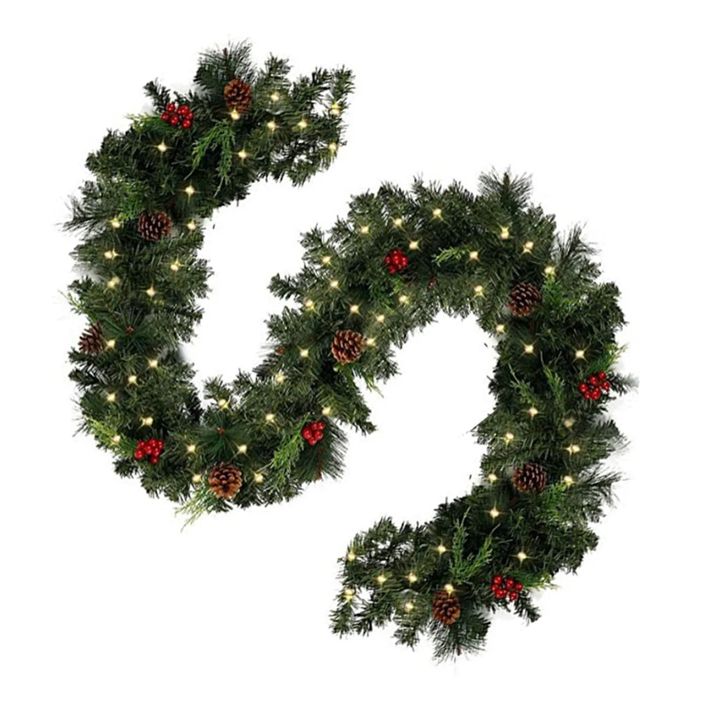 Christmas wreaths wor home xmas tree stairs door new year decoration