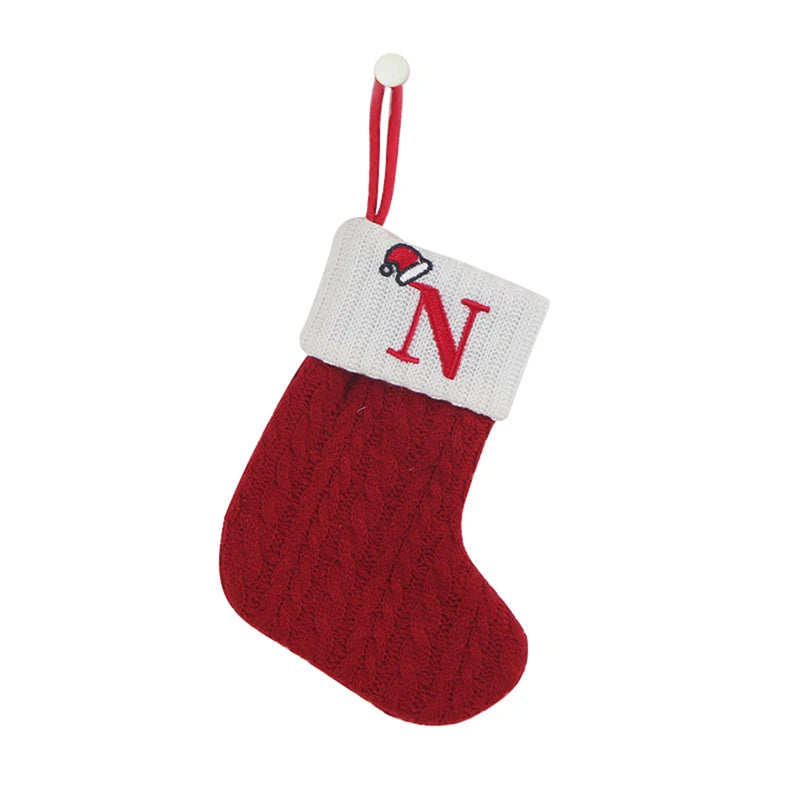 Christmas Alphabet Knitting Socks Christmas Tree Ornaments Christmas Decorations For Home