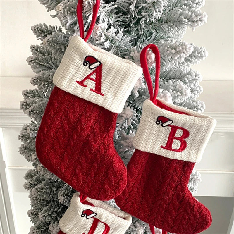 Christmas Alphabet Knitting Socks Christmas Tree Ornaments Christmas Decorations For Home