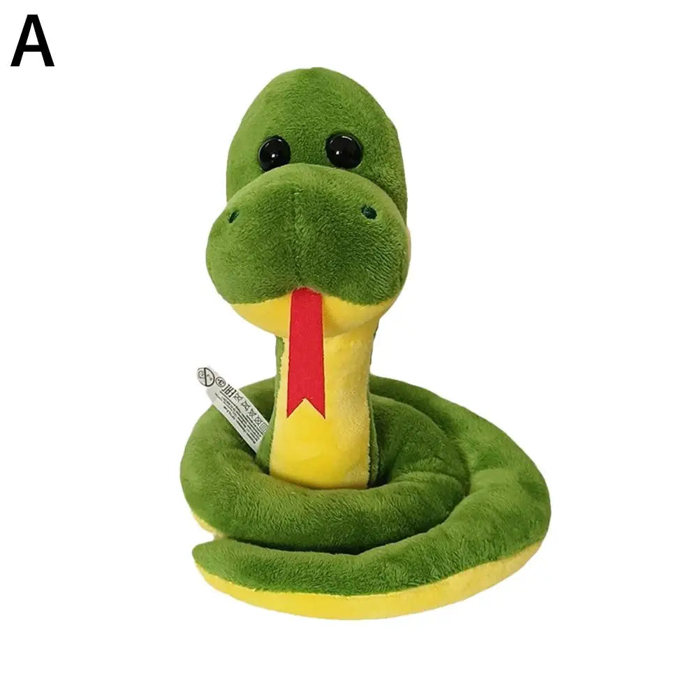 Christmas kawaii little green snake plush toy