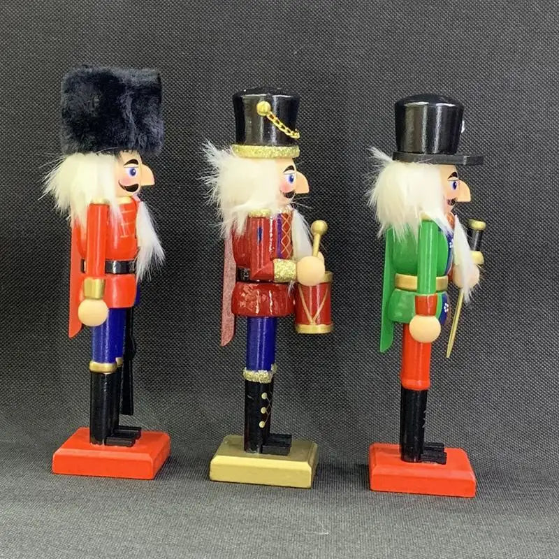 Wooden Nutcracker Christmas Decorations Soldier Figures Handmade