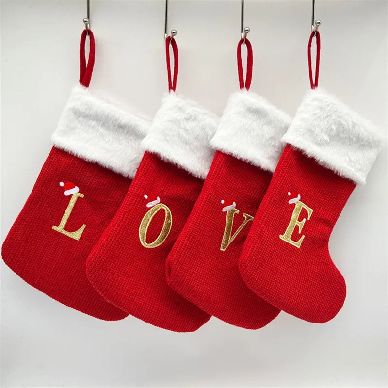 Christmas Alphabet Knitting Socks Christmas Tree Ornaments Christmas Decorations For Home