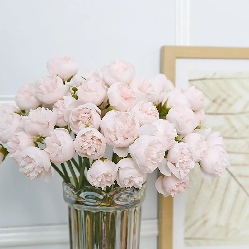 27 Heads Artificial Peony Flowers Bouquet