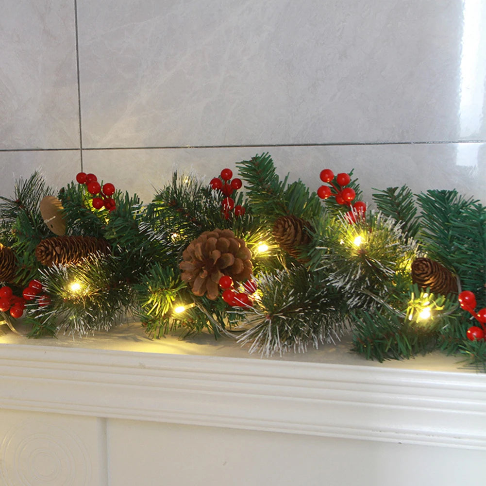 Christmas wreaths wor home xmas tree stairs door new year decoration