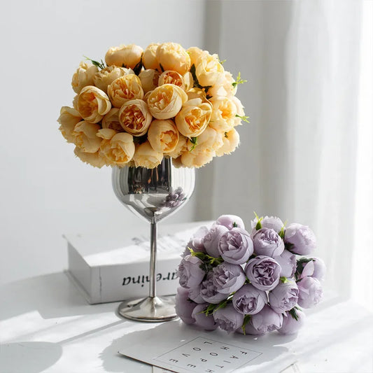 27 Heads Artificial Peony Flowers Bouquet